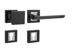 Klika na dveře MP - JASPER - HR BS/OC - Černá matná / chrom lesklý