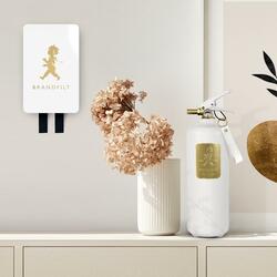 SN - HASICÍ DEKA Bílá lesklá / zlatý lesklý emblém