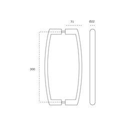 Madlo na dveře JNF - MADLO IN.07.141.D TB - Titanium černá