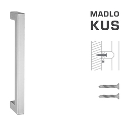 Madlo na dveře FT - MADLO kód K02K 25x25 mm ST ks BN - Broušená nerez