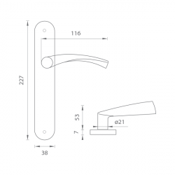 Klika na dveře MP - FAN ECO NP - Nikl perla