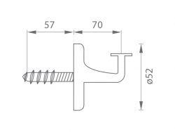 KE - Držák schodišťového madla Černá