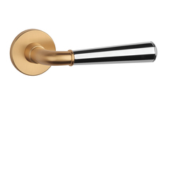 Klika na dveře ASM - MARIGOLD 2 - R 7S OLS/OC - Mosaz broušená / chrom lesklý