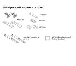 SC - POSUVNÝ SYSTÉM SERIES 100 SILENT S 40 KG SP s krytem na profil BS - Černá matná