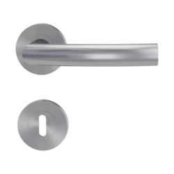 Klika na dveře GK - LORITA PROF - R BN - Broušená nerez (71)