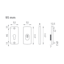 AXA - ROZETA PRESTIGE PLUS F1 - Přírodní elox