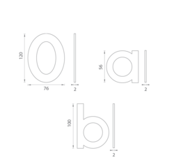 SRA - Domovní číslice &quot;9&quot; 120 mm BN - Broušená nerez