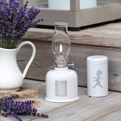 SN - OLEJOVÁ LAMPA Bílá lesklá / stříbrný lesklý emblém