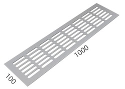 SRL - ALFA větrací mřížka šířka 100 x 1000 mm F1 - Stříbrný elox