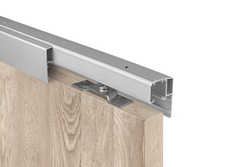 SC - POSUVNÝ SYSTÉM SERIES 100 SILENT 80 KG SP + SINCRO s oboustranným krytem na profil STM - Stříbrná matná