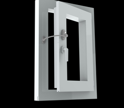 PD - Lankový zámek na okno s pojistkou STM - Stříbrná (RAL9006)