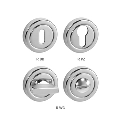 Rozeta ke klice TI - ROZETA - R dělená OC - ​​Chrom lesklý (03)