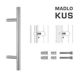 Madlo na dveře FT - MADLO kód K10 Ø 30 mm SP ks BN - Broušená nerez