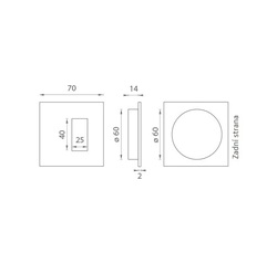 JNF - Zapuštěná mušle IN.16.224.70 BN - Broušená nerez
