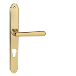 Klika na dveře NI - ALT WIEN Štít OLV - Mosaz leštěná lakovaná