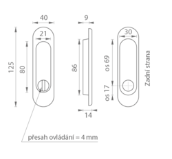 FT - Mušle ovál WC - 3665AR BN - Broušená nerez