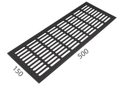 SRL - ALFA větrací mřížka šířka 150 x 500 mm F8 - Černý elox