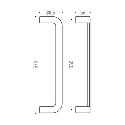 Madlo na dveře CB - MADLO MOOD DUE/DUEQ - 375/350 Zelená matná (C11)
