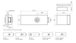 Klika na dveře GK - PURISTO S - ZÁMEK na sklo s klikou MINIMAL MODERN - PZ (vč. závěsů) Kašmír šedá (27)