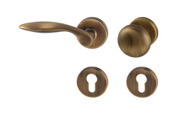 Klika na dveře TI - CLAUDIA - R 1938 OGS - Bronz česaný matný (77)