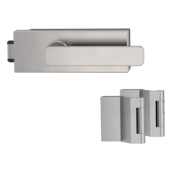 GK - PURISTO S - ZÁMEK na sklo s klikou MINIMAL MODERN - UV (vč. závěsů) Velvet šedá (22)