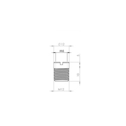 MPK - SECURO ALU A01/A04 Výstupek M6 x 5 mm BN - Broušená nerez