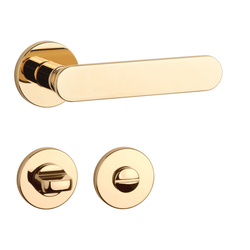 Klika na dveře AS - DEGLASIA - R 7S OLV - Mosaz leštěná lakovaná