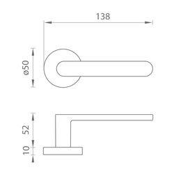 Klika na dveře CB - MOOD ONE - R Žlutá citrónová matná (C09)