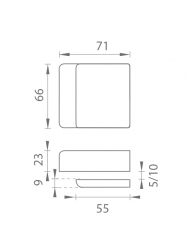 TI - Protikus pro zámek na sklo 4019 OC - ​​Chrom lesklý (03)