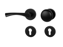 Klika na dveře MP - SPIRIT - R BS - Černá matná