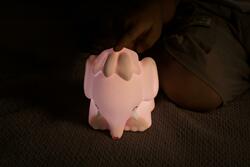 DHINK429-21 DHK - Silikonová noční lampička - Růžový sloník 