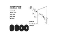 Spojovací materiál pro madlo MPK - IMPRESSA Spojovací materiál UNIVERZÁL pro MADLO ks BS - Černá matná
