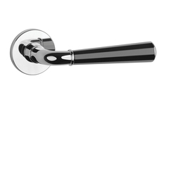 Klika na dveře ASM - MARIGOLD 3 - R 7S OC/BS/OC - Chrom lesklý / černá matná / chrom lesklý