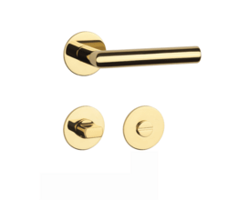 Klika na dveře SH - OVAL - R 1750 3SM OLV PVD - Mosaz leštěná lakovaná PVD