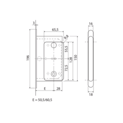AGB - Set na otočné dveře WAVE - HR PZ WS - Bílá matná