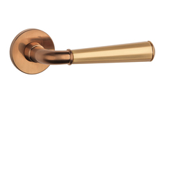 Klika na dveře ASM - MARIGOLD 2 - R 7S CUM/OLS - Měď matná / mosaz broušená