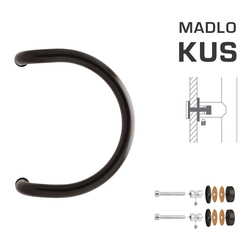 Madlo na dveře WA - MADLO M1 WA/C-S-SKLO ks Hnědošedá (RAL 8019)