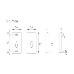 AXA - ROZETA ATLAS2 F6 - Inox elox