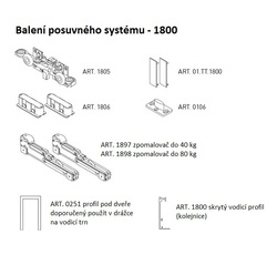 SC - POSUVNÝ SYSTÉM SERIES HIDDEN 40/80 KG SP 