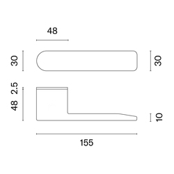 Klika na dveře ASG - SORELLA - RT OLS - Mosaz broušená