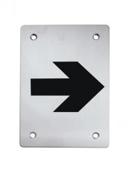 TI - Piktogram "Směr" - hranatý BN - Broušená nerez (16)