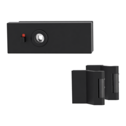 GK - PURISTO S - ZÁMEK na skleněné dveře - WC S2L - magnetický (vč. závěsů) Grafit černá (78)