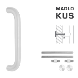 Madlo na dveře FT - MADLO kód K01 Ø 32 mm UN ks WS - Bílá matná