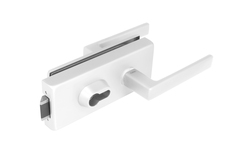 TI - ZÁMEK na sklo s klikou SONIA 4015 - PZ WS - Bílá matná (152)