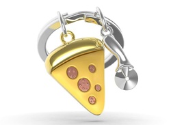 MTM323-01 MTM - KLÍČENKA - Pizza 