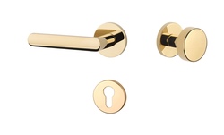 Klika na dveře AT - FRAGOLA - R 7S OLV PVD - Mosaz leštěná lakovaná PVD