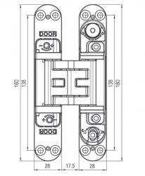 KZ - Skrytý závěs Kubica - K2460 WS - Bílá matná