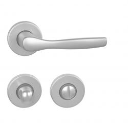 Klika na dveře BA - LUXOR - R F1 - Stříbrný elox