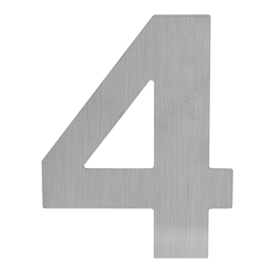 LR - Domovní číslice "4" - 150 mm BN - Broušená nerez