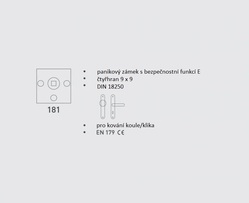 DK - MECHANICKÝ PANIKOVÝ ZÁMEK 181 &quot;E&quot; Stříbrná